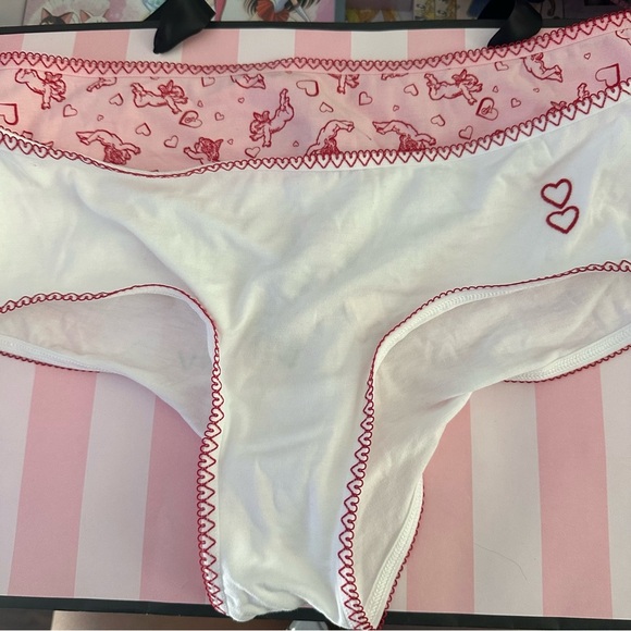 Victoria's Secret 2 Pack Lace Waist Cotton Cheeky Panties - Picture 1 of 3